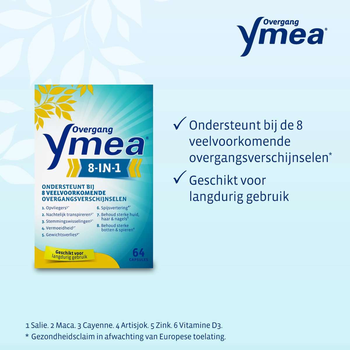 Ymea Overgang 8 in 1 (64 capsules)