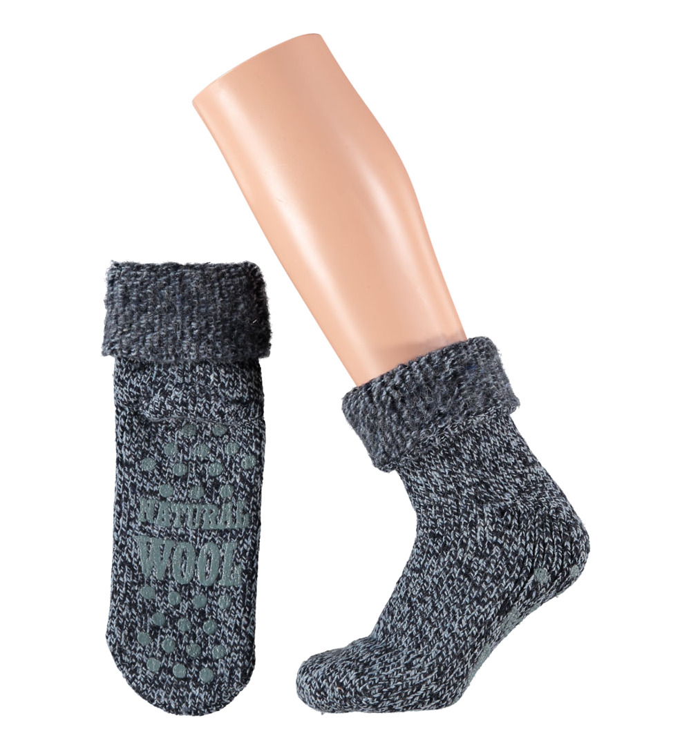 Apollo Slofsok anti slip unisex donker blauw maat 39-42 (1 paar)