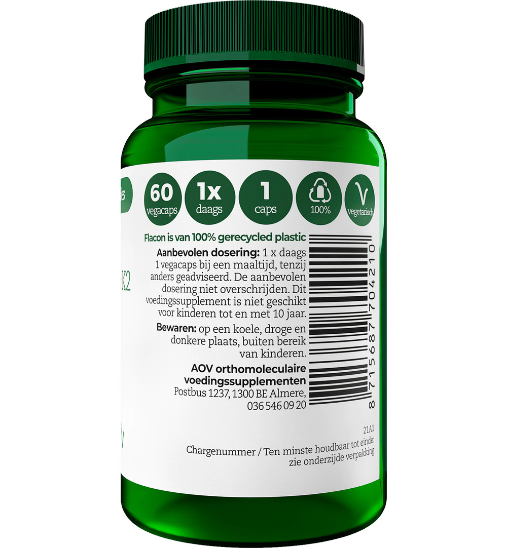 AOV 421 Vitamine D3 & K2 (60 vega capsules) - image 3