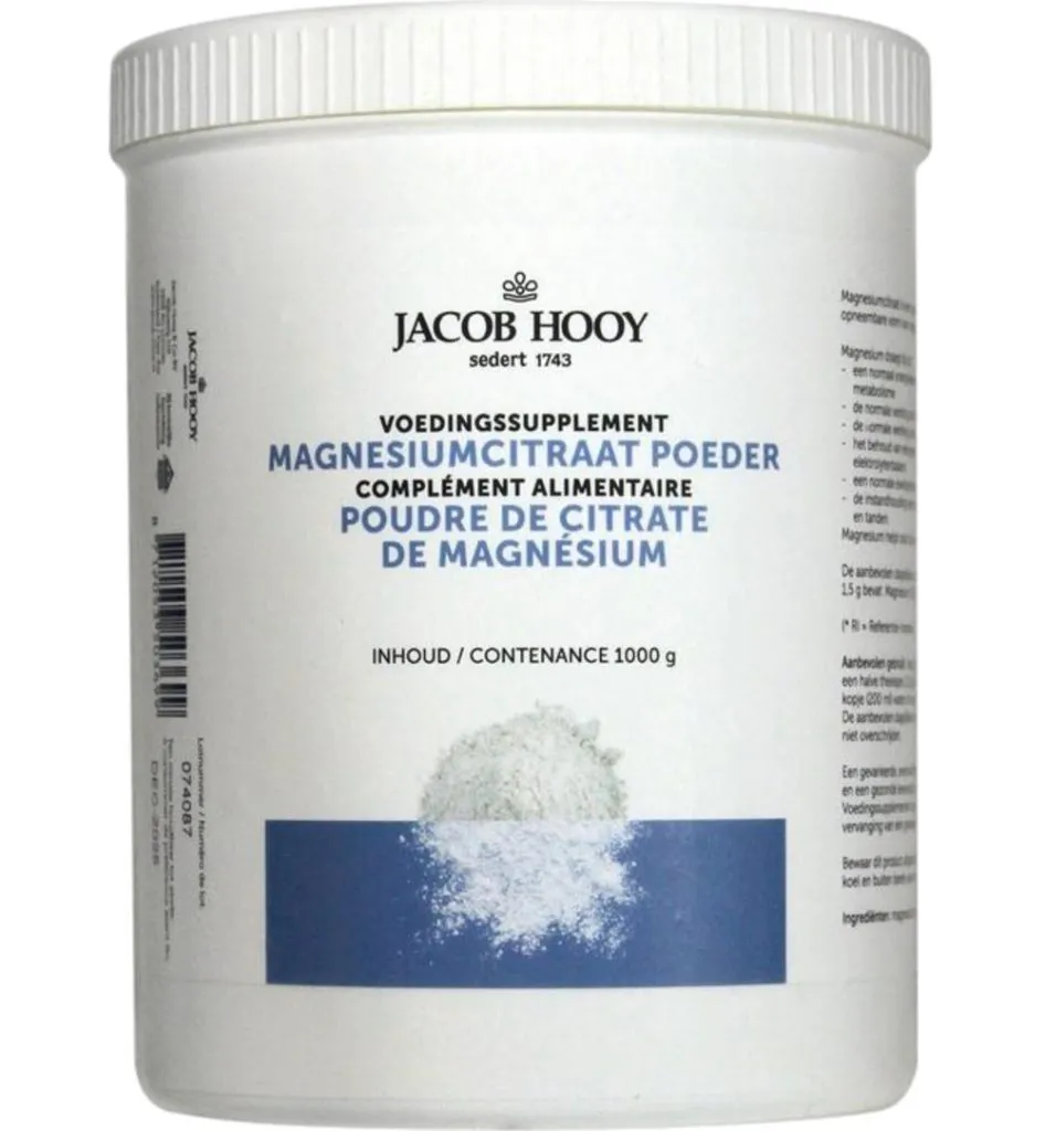Jacob Hooy Magnesiumcitraat poeder (1000 gr)