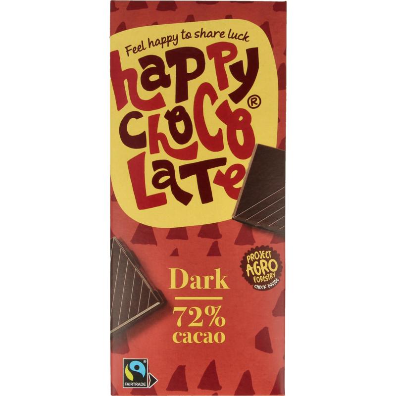Happy Chocolate Puur 72% Bio (85 gr)