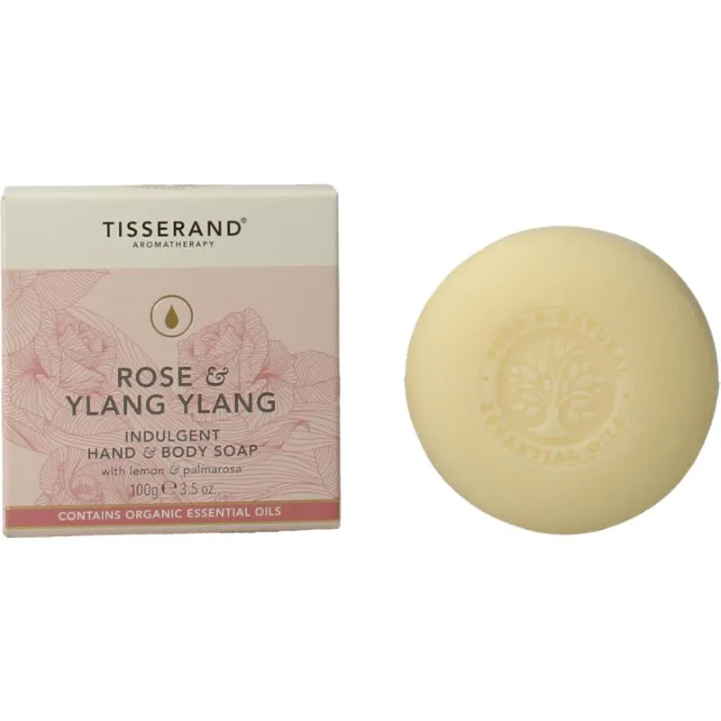 Tisserand Zeep roos & ylang ylang (100 gr)