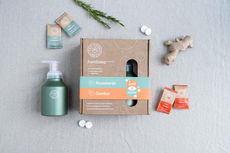Thegreen Lab Co Handzeep premium starter set ro zemarijn & gember (1 set)