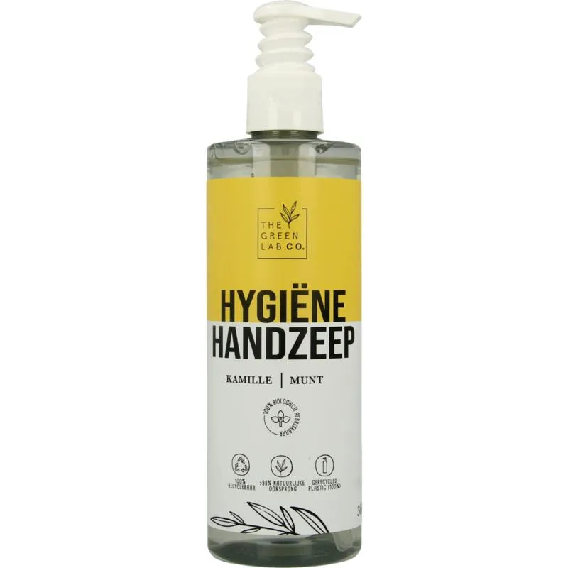 Thegreen Lab Co Handzeep vloeibaar kamille & m unt met pomp (300 ml)