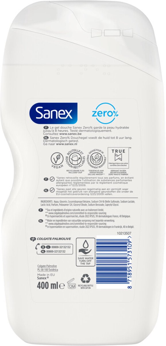 Sanex Shower zero% dry skin (400 ml)