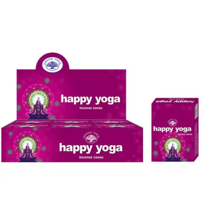 Green Tree Kegelwierook Happy Yoga (10 stuks)