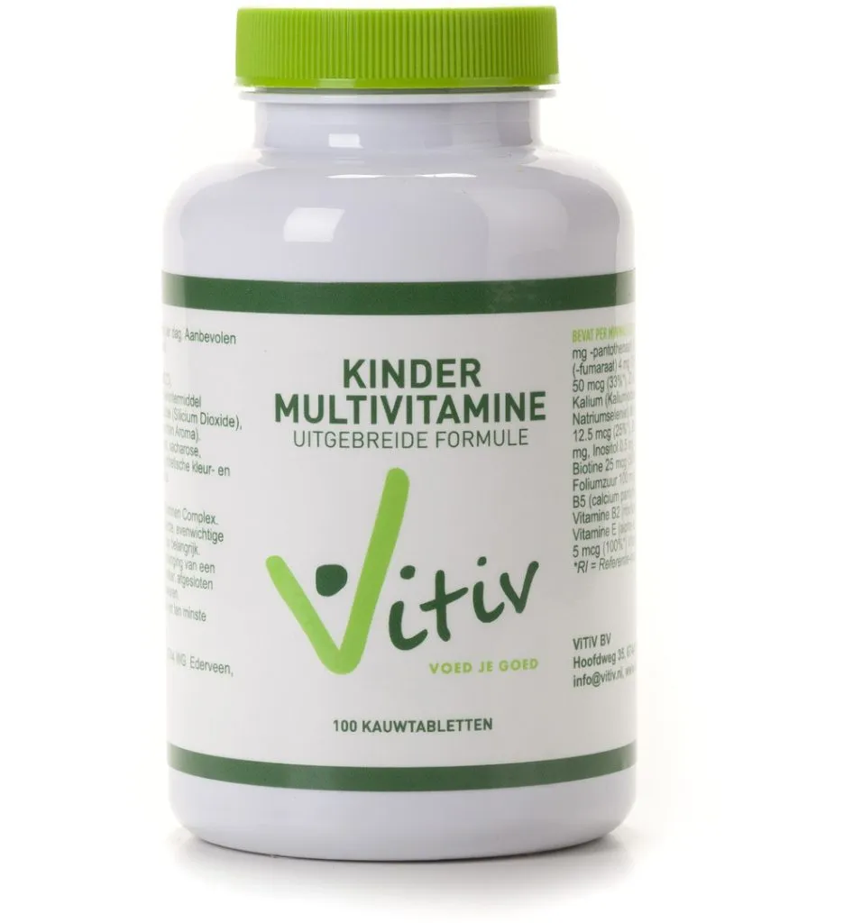 Vitiv Kinder Multivitamine (100 kauwtabletten)
