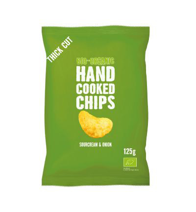 Trafo Chips handcooked sour cream & onion bio (125 gr)