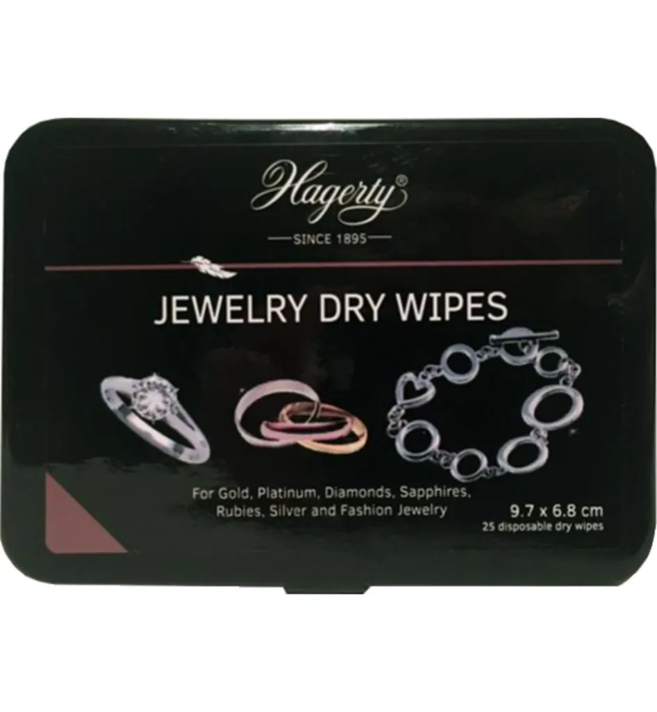 Hagerty Jewel Dry Wipes Wegwerp (25 stuks)