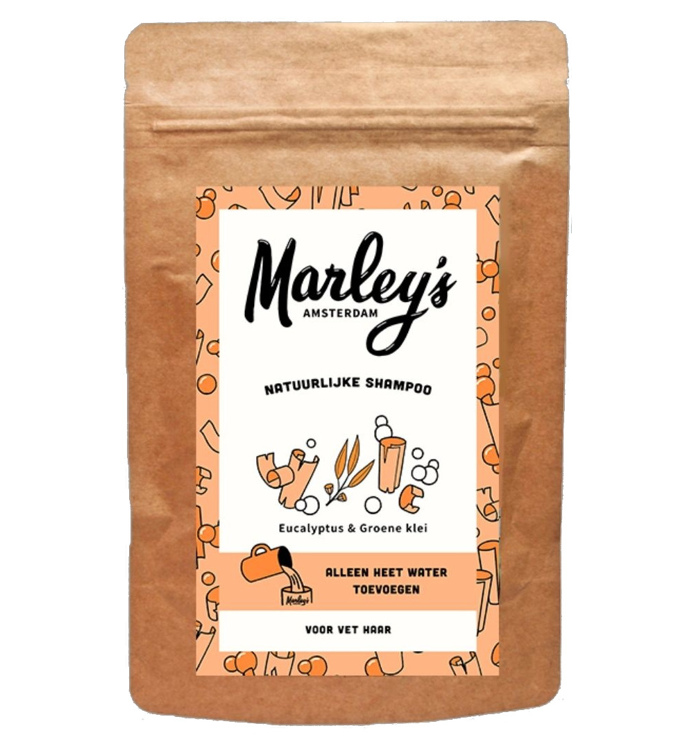 Marley's Shampoovlokken vet haar eucalyptus &groene klei (50 gr)