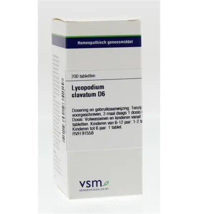 VSM Lycopodium clavatum D6 (200 tabletten)