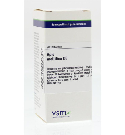 VSM Apis mellifica D6 (200 tabletten)