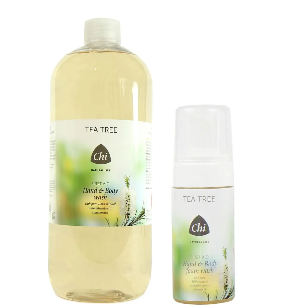 Chi Natural Life Tea Tree Hand & Body Foam Wash Navulling (1000 ml)
