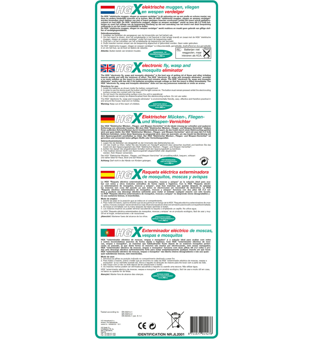 HG X Electrische Verdelger Mug En Vlieg (1 stuk) - image 2