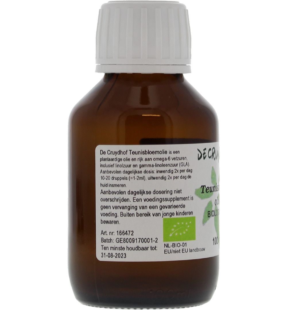 De Cruydhof Teunisbloemolie Vloeibaar Bio (100 ml)