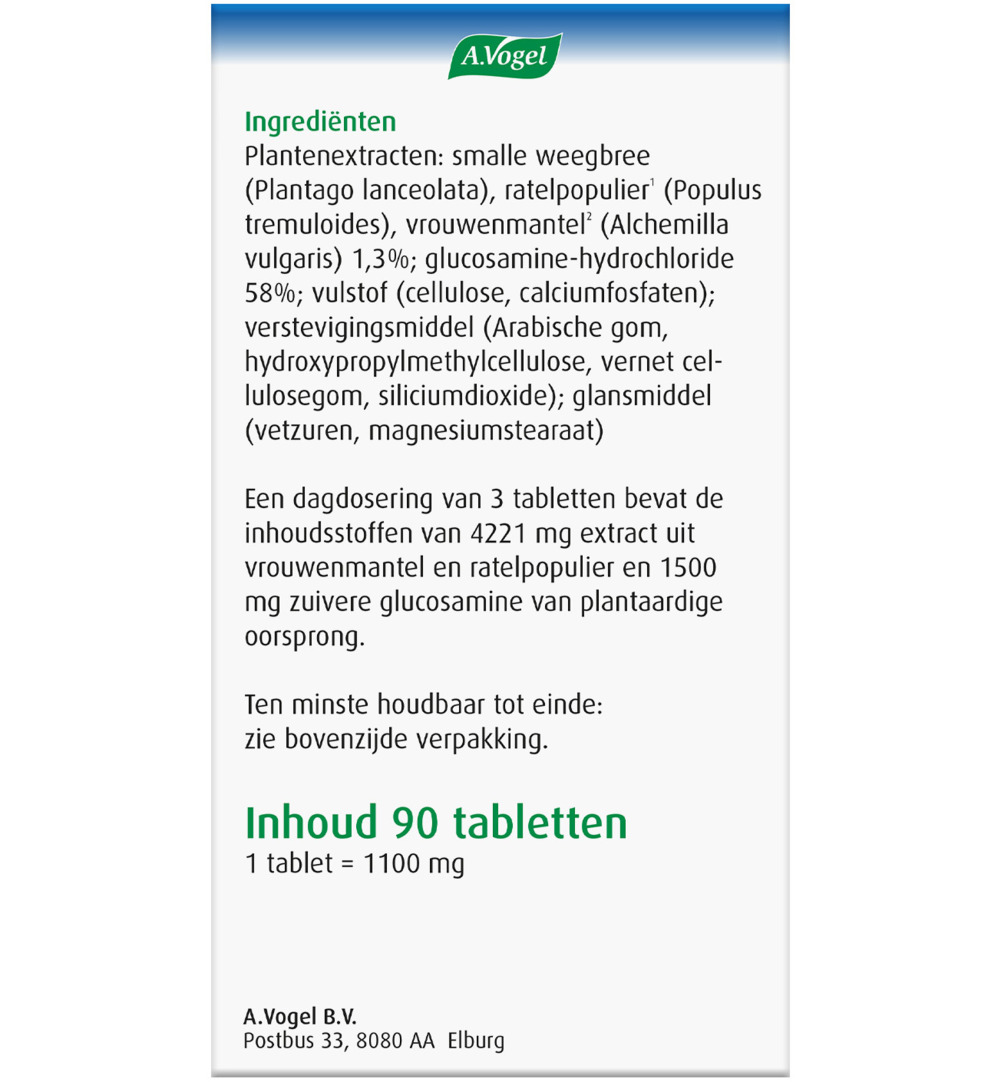 A.Vogel Alchemilla glucosamine (90 tabletten) - image 4