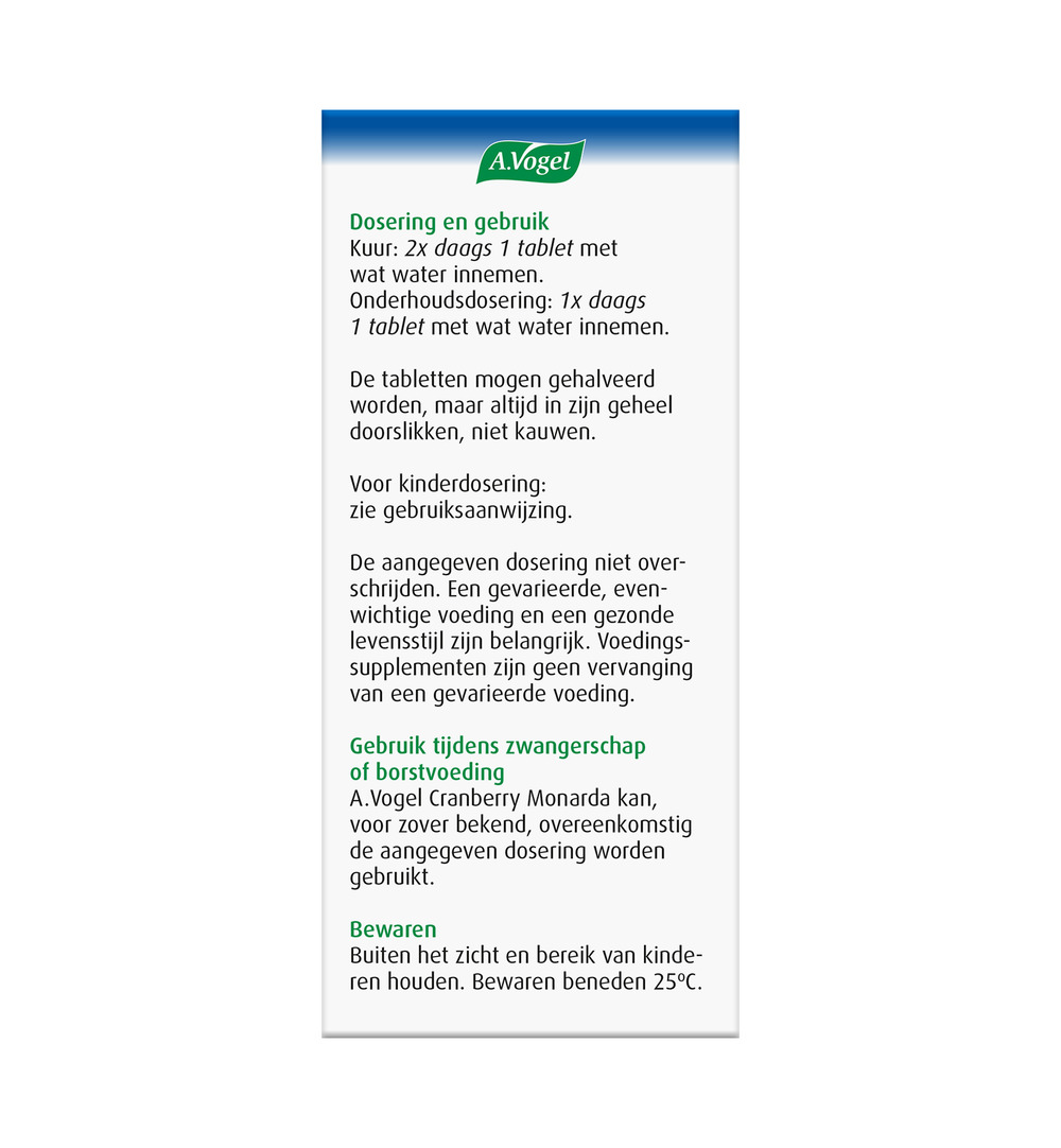 A.Vogel Cranberry Monarda (30 tabletten) - image 2