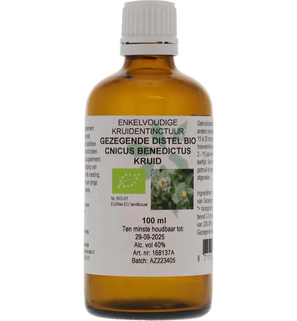 De Cruydhof Cnicus benedictus / gezegende distel tinctuur bio (100 ml)