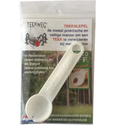 Teekweg Ticked Off Tekenlepel Wit (1 stuk)