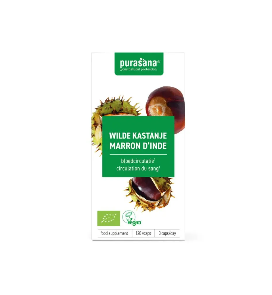 Purasana Wilde Kastanje/Marron D'Inde Vegan Bio (120 vega capsules)