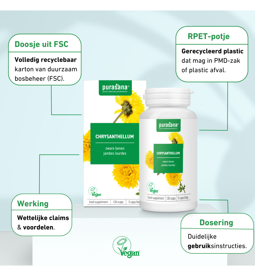 Purasana Chrysanthellum Vegan (120 vega capsules) - image 8