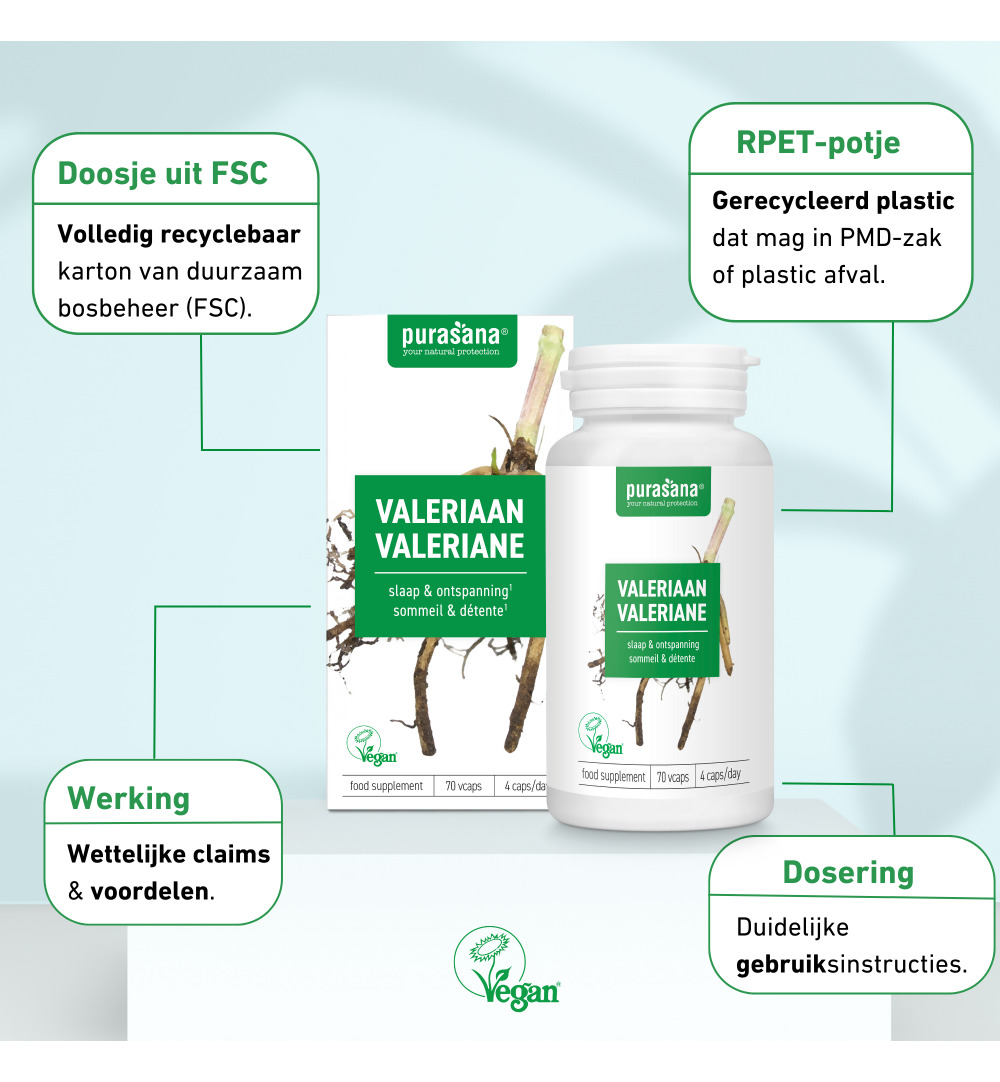 Purasana Valeriaan/Valeriane Vegan (70 capsules) - image 8