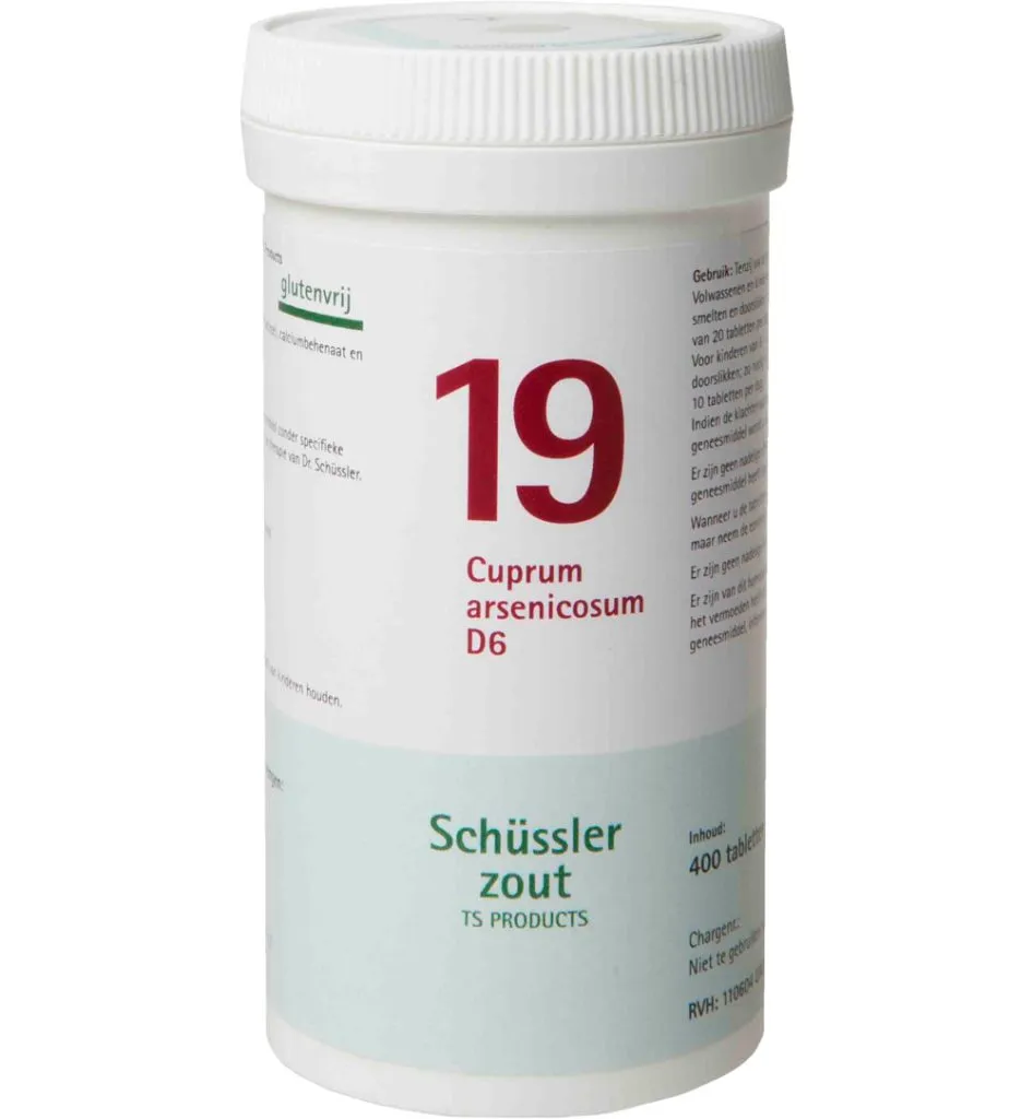 Pfluger Cuprum arsenicosum 19 D6 Schussler (400 tabletten)