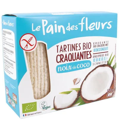 Le Pain Des Fleurs Krokante Bio Crackers Met Kokos Bio (150 gr)