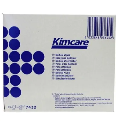 Kimcare Medical Wipes 12 X 22 Cm (80 stuks)