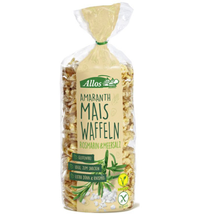 Allos Amarant Maiswafels Rozemarijn Bio (100 gr)