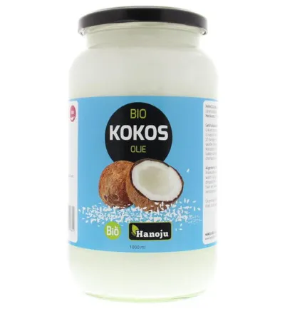 Hanoju Kokosolie Virgin Glasfles Bio (1000 ml)