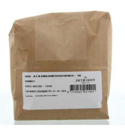Jacob Hooy MSM gemalen methylsulfonylmethaan (1000 gr)