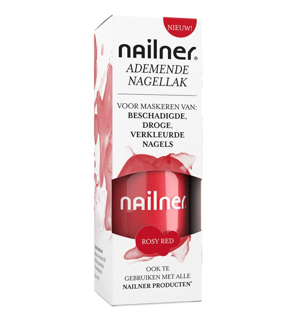 Nailner Nagellak rosy red (8 ml)