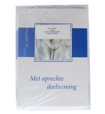 Spruyt Hillen Condoleance kaart & envelop SH (10 stuks)