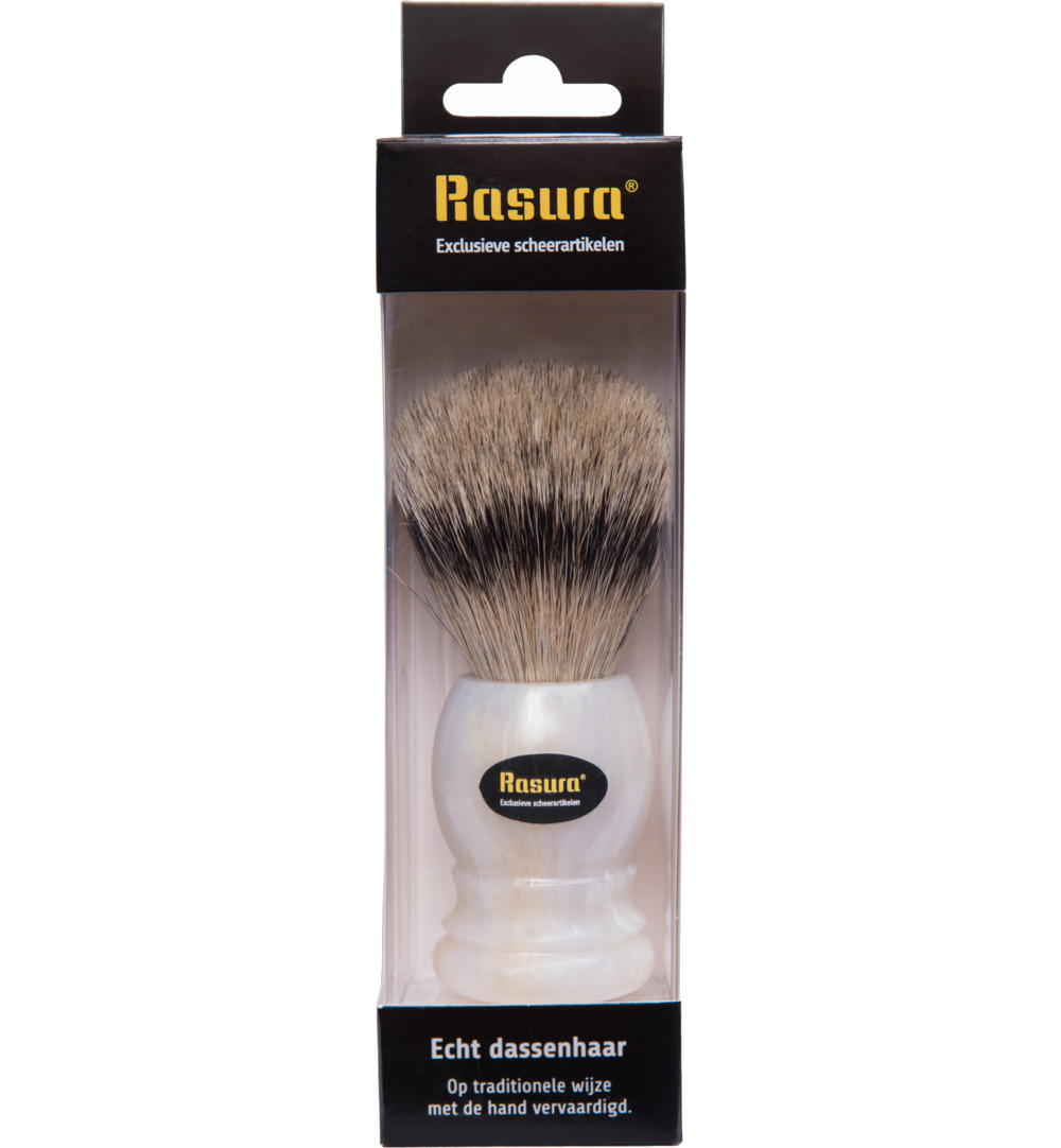 Rasura Scheerkwast silverspits wit (1 stuk)
