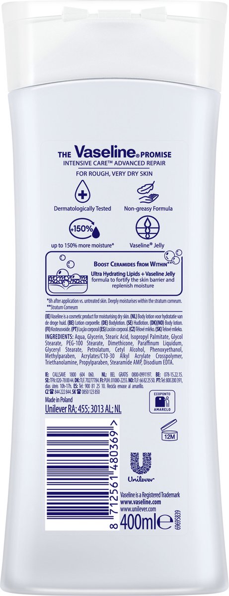 Vaseline Bodylotion advanced repair (400 ml)