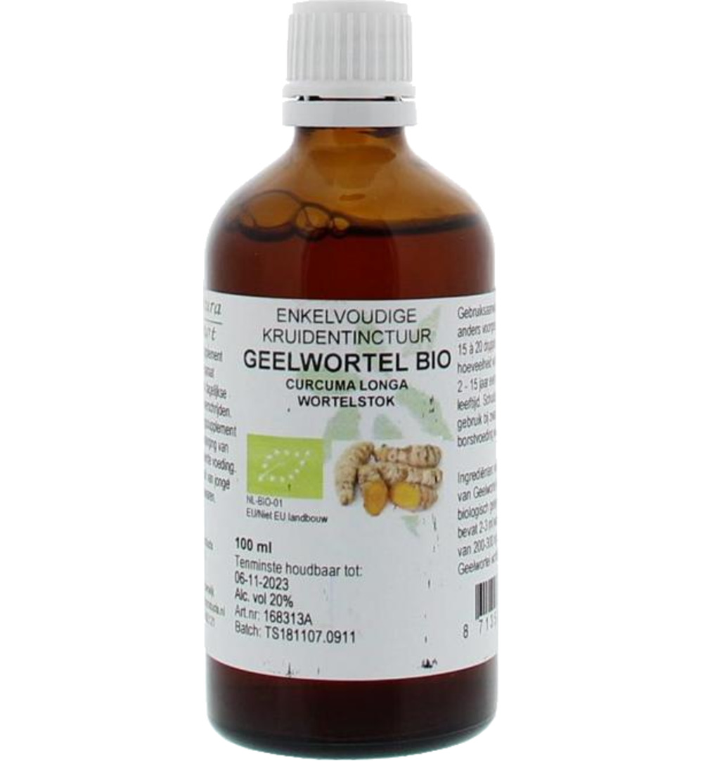 De Cruydhof Curcuma longa / geelwortel tinctuur bio (100 ml)