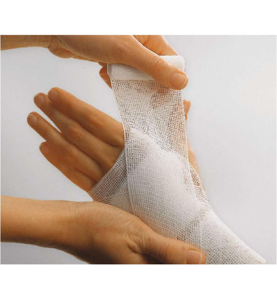 Mollelast Elastisch hydrofiel windsel 4m x 4 cm (1 stuk)