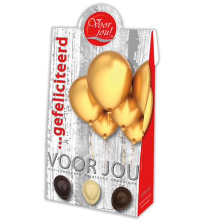 Voor Jou! Cadeau doos young ballonnen gefeliciteerd (100 gr)