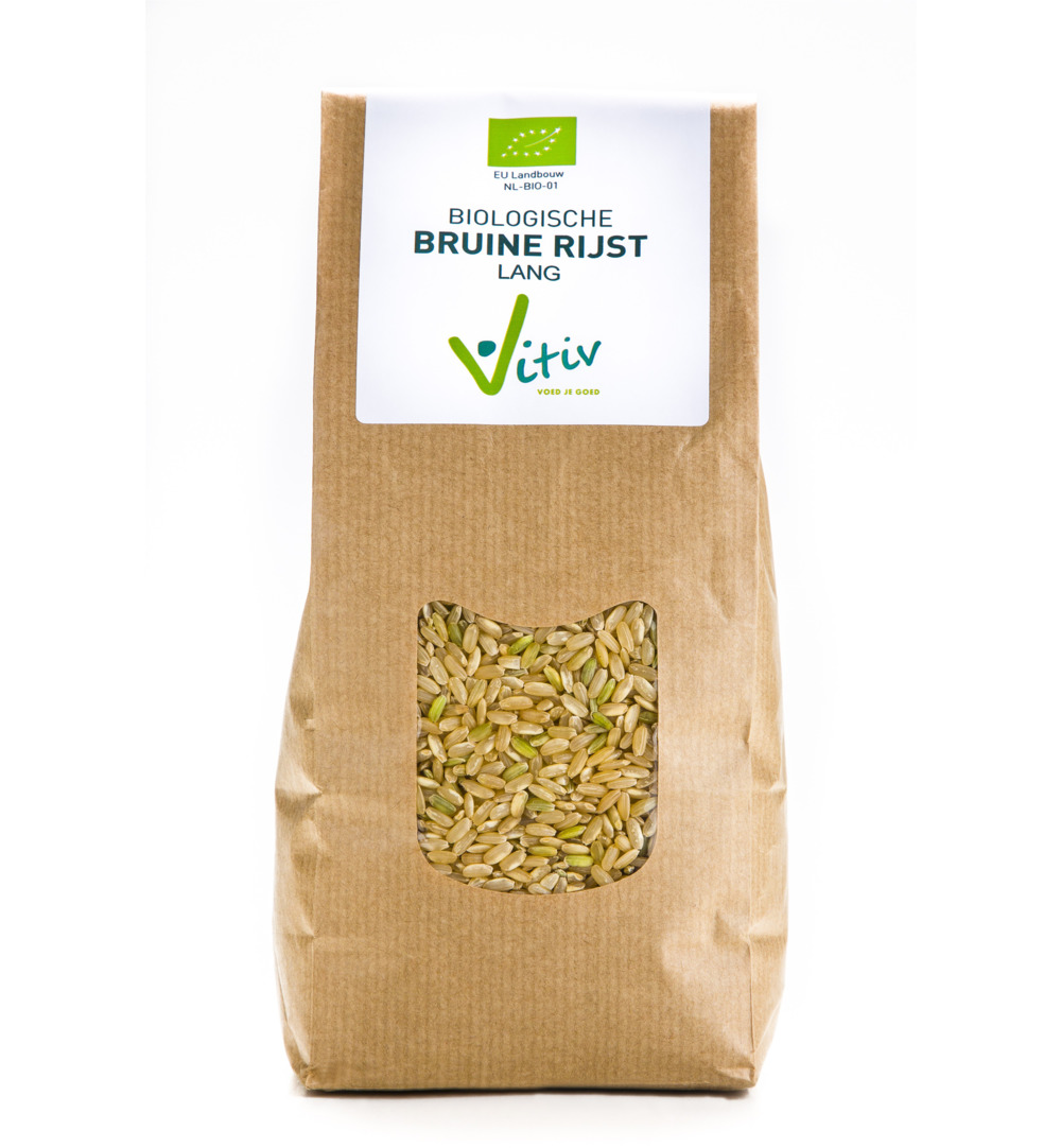 Vitiv Rijst Bruin Lang Bio (1000 gr)