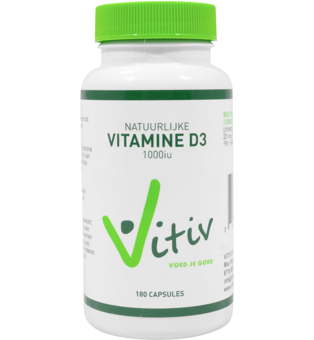 Vitiv Vitamine D3 1000IU (180 capsules)