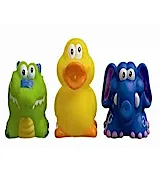 Nuby Spuitende badspeeltjes: krokodil, olifant en eend (1 stuk)