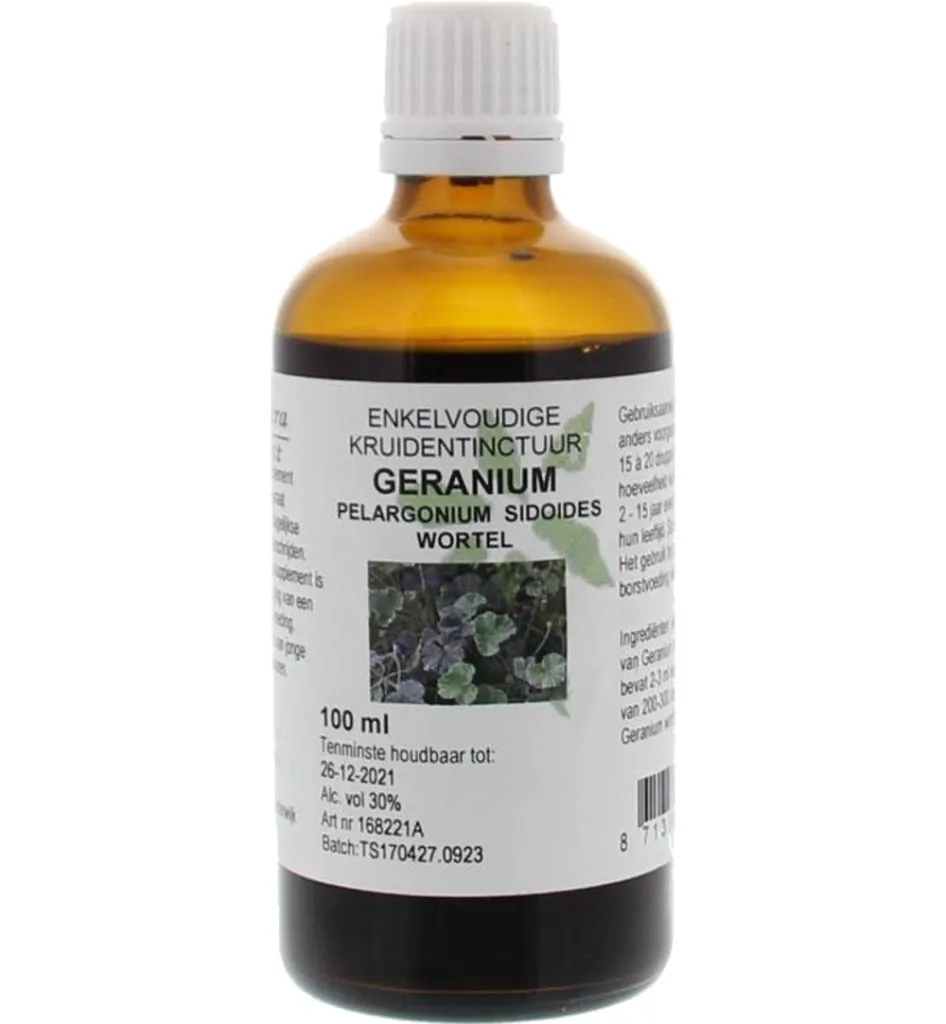 De Cruydhof Pelargonium / geraniumwortel tinctuur (100 ml)