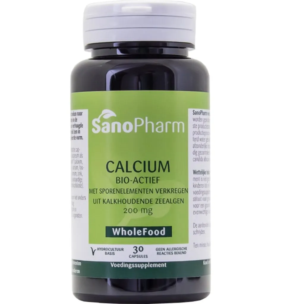 Sanopharm Calcium 200 mg wholefood (30 capsules)