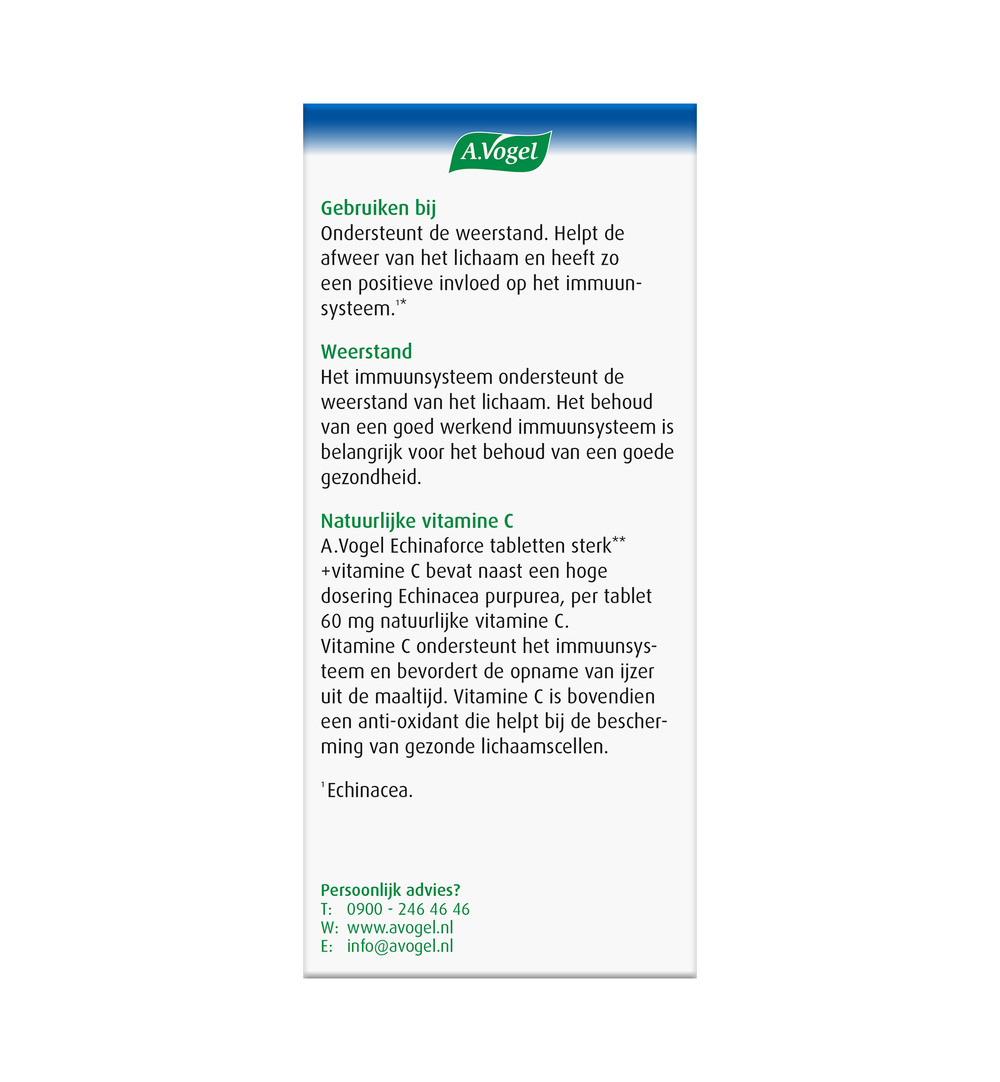 A.Vogel Echinaforce sterk + vitamine C (45 tabletten) - image 3