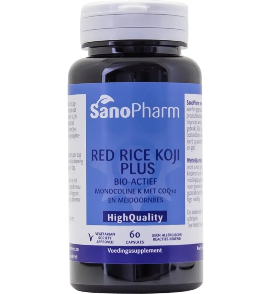 Sanopharm Red rice koji plus high quality (60 capsules)