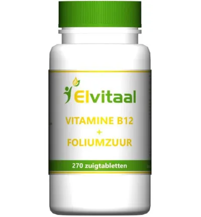 Elvitaal/Elvitum Vitamine B12 1000mcg + foliumzuur (270 zuigtabletten)