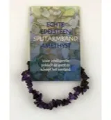 Steengoed Splitkralen armband amethyst op kaart (1 stuk)