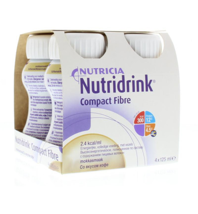 Nutridrink Compact Fibre Mokka 125ml (4 stuks)