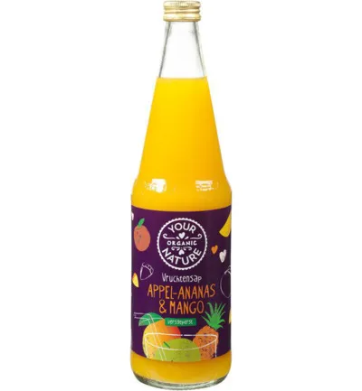 Your Organic Nature Vruchtensap appel ananas mango bio (700 ml)